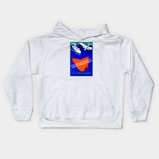 1930 Tasmania Travel Kids Hoodie